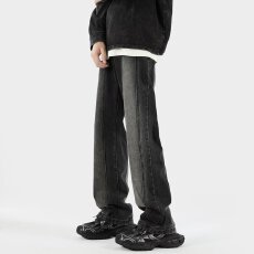 批发复古潮轩批发牛仔裤男裤高街休闲裤子2026春<b class='q'>秋</b>美式男款直筒长裤