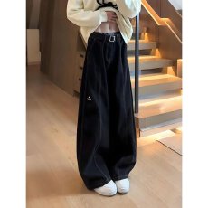 批发牛仔裤】美式港街cleanfit弯刀裤男生潮牌宽松直筒阔腿高街长裤子