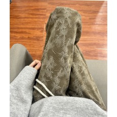 批发提花扎染】卫裤潮乐汇<b class='q'>春</b>秋冬美式高街裤子宽松直筒灯芯绒休闲长裤