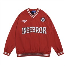 批发小牛津复合刺绣】2026黑衣春秋季棒球领球衣<b class='q'>男</b>女宽松套头<b class='q'>卫衣</b><b class='q'>外套</b>