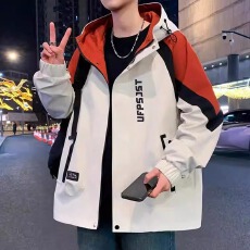 批发大码 双层冲锋衣】连帽男社大码男士夹克2026<b class='q'>春</b>秋学生冲锋衣外套