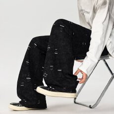 批发华棉复合290克】裤子男蚂蚁春<b class='q'>秋</b>休闲直筒卫裤阔腿运动裤宽松长裤