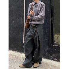 批发原版包芯纱】2026魔方春秋冬翻领袖口镂空勾花套头<b class='q'>毛衣</b>宽松针织衫