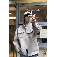 批发夹克】人字纹SEC哈灵顿立领外套男春秋冬高级毛呢子短款工装上衣