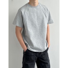 批发【280克冰感曼巴棉】休闲潮流坊短袖T恤男女夏季宽松短款圆领上衣