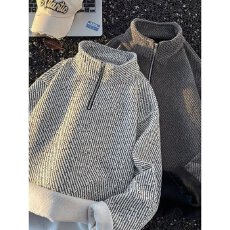 批发半拉链<b class='q'>卫衣</b>】<b class='q'>男士</b>港风潮牌春秋立领宽松休闲小香风半拉链长袖体恤