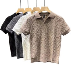 批发【提花针织衫】短袖衣方天地男士修身帅气POLO衫男款翻领休闲打底