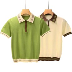 批发薄款针织】Polo衫男衣方天地短袖夏修身商务休闲痞帅翻领<b class='q'>保罗</b><b class='q'>t</b><b class='q'>恤</b>