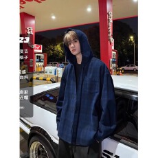 批发连帽<b class='q'>衬衫</b>】日系十八先生文艺休闲宽松格子长袖<b class='q'>衬衣</b><b class='q'>男</b>春秋百搭时尚