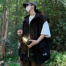 批发牛津复合<b class='q'>马甲</b>】夏季韦爵森薄款<b class='q'>马甲</b><b class='q'>男</b>女情侣宽松<b class='q'>马夹</b>外搭连帽外套