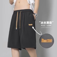批发日系京抖猫工装裤夏季男士薄款<b class='q'>休闲</b>五分<b class='q'>短裤</b>潮流凉感篮球沙滩裤