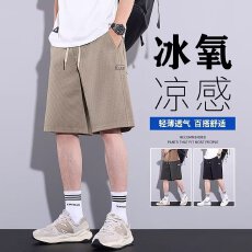 批发【200克玉米粒  新款京抖猫夏季运动<b class='q'>短裤</b>男士直筒中裤松紧腰<b class='q'>休闲</b>