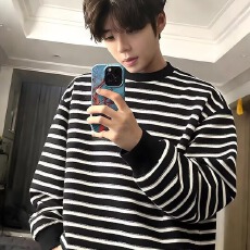 批发【原版质量2026简皓春秋季复古条纹圆领<b class='q'>长袖</b><b class='q'>T</b><b class='q'>恤</b><b class='q'>男</b>女潮牌情侣宽松