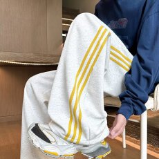 批发阔腿裤润轩2026年新款松紧腰春秋直筒慵懒休闲不显胯宽<b class='q'>运动</b><b class='q'>长裤</b><b class='q'>男</b>