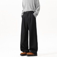 批发休闲西裤长裤男路人2026春夏季透气宽松日常通勤高级感西装<b class='q'>裤子</b>