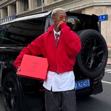 批发纯棉布】翻领<b class='q'>潮</b>人邦哈灵顿夹克男女新年宽松休闲复古简约短款外套