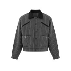 批发【老钱风铆钉外套】气质热<b class='q'>潮</b>星球日系百搭春秋新款慵懒时尚夹克男