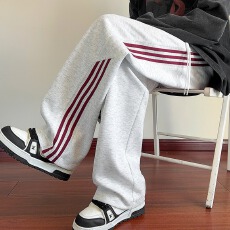 2026潮乐汇卫裤男春秋潮美式休闲男生裤子垂感宽松阔腿直筒运动裤