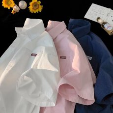 批发短袖佐文森衬衫<b class='q'>夏</b>季男装宽松防晒工装半袖潮流青少年休闲凉感衬衣