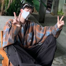 批发格子衬衫】春<b class='q'>秋</b>侠魁新中式国风轻奢长袖衬衣男女宽松百搭休闲上衣