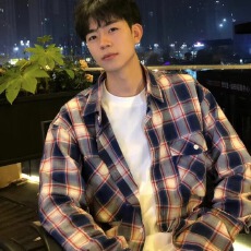 批发格子衬衫】春<b class='q'>秋</b>侠魁长袖2026新款日系百搭休闲衬衣男青少年外套潮