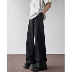 高质量西裤面料春秋壹酷纯色直筒西裤男2026新款宽松休闲运动裤