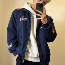 薄款可拆卸全刺绣夹克男众优汇2026春秋连帽座山雕外套潮机车服