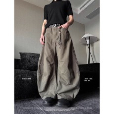 批发【纯棉水洗工装裤】直筒潮乐邦休闲裤男阔腿裤子复古垂感宽松长裤