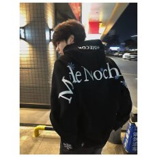 批发【华棉复合刺绣连帽卫衣雪花港风潮牌馆字母<b class='q'>男</b>高街小众宽松情侣