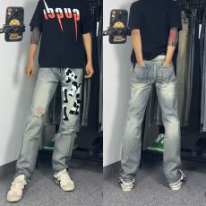 批发刺绣<b class='q'>牛仔裤</b>】破洞新一派休闲裤男修身网红同款学生百搭潮流小脚裤