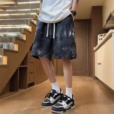 批发2026港文化馆夏季薄款印花短裤时尚休闲百搭四分裤速干沙滩裤男