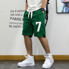立体包边短裤老当时夏季薄款五分裤宽松运动休闲中裤沙滩篮球裤