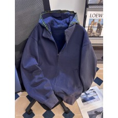 假两件格纹潮男品味拼接连帽卫衣男女简约休闲拉炼开衫外套ins