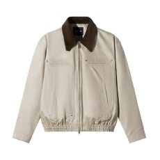 批发高级感鑫盛拼接撞色行政通勤夹克男翻领巴恩风底特律工装春<b class='q'>秋</b>外套