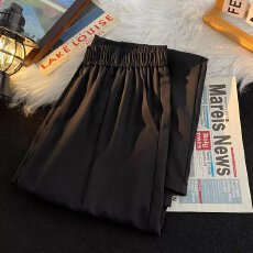 免烫西装布纽扣裤日系韦爵森原宿ins简约休闲裤慵懒长裤男裤子