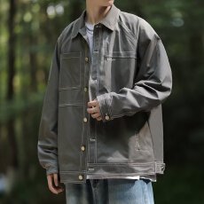 批发【免烫工装衬衣 双层小牛津防水春<b class='q'>秋</b>热潮星球衬衫男免烫工装衬衣