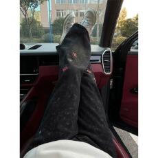 华棉刺绣潮牌大山扎染刺绣阔腿卫裤男重磅休闲运动裤男生高街