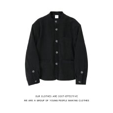 批发灯芯绒复合】春秋<b class='q'>潮</b>人邦休闲中国风中山装外衣宽松夹克唐装外套男