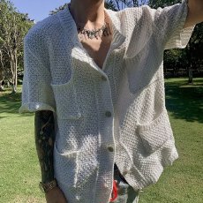 批发镂空<b class='q'>针织衫</b>】套头轻熟潮装拼接休闲上衣夏季毛衣圆领男长袖宽松