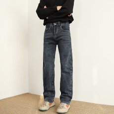 批发美式新塘魅烫钻牛仔裤男春夏高端潮牌<b class='q'>修身</b>直筒百搭痞帅欧货裤子