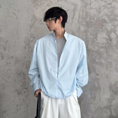 批发假两件<b class='q'>衬衫</b>】拼接十八先生设计感<b class='q'>衬衫</b>百搭宽松休闲纯色男日常<b class='q'>衬衣</b>