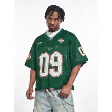 原版镂空网孔球衣短袖黑衣印花宽松运动上衣T恤男女2026新款夏