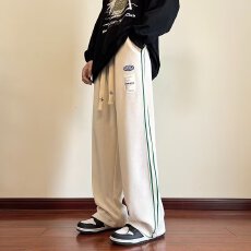 批发灯芯绒】2026港元素春<b class='q'>秋</b>卫裤子青少年宽松直筒阔腿裤男女休闲长裤