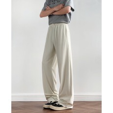 冰皮垂感冰丝休闲裤西裤男二浩夏季新款2026宽松运动裤直筒裤子