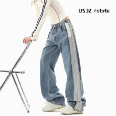 2026春夏新款复古牛仔裤男女宽松阔腿裤显瘦直筒长裤休闲水洗潮流