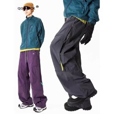 原版防水冲锋登山裤工装裤龍盛男女春夏宽松阔腿长裤直筒运动裤