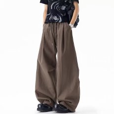 批发2026潮人邦高街弯刀裤男春<b class='q'>秋</b>季宽松阔腿裤高级感重磅运动休闲卫裤