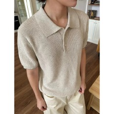 批发老钱风路人针织短袖<b class='q'>针织衫</b>T恤2026夏薄款透气翻领通勤半袖上衣男