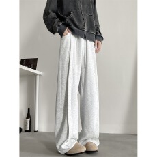 批发原版高质量华棉复合】卫裤酷尚特男春宽松垂感拖地休闲运动长<b class='q'>裤子</b>