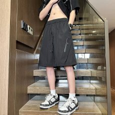 批发美式揭潮坊冲锋短裤男士<b class='q'>夏</b>季薄款宽松阔腿中裤阔腿休闲工装五分裤